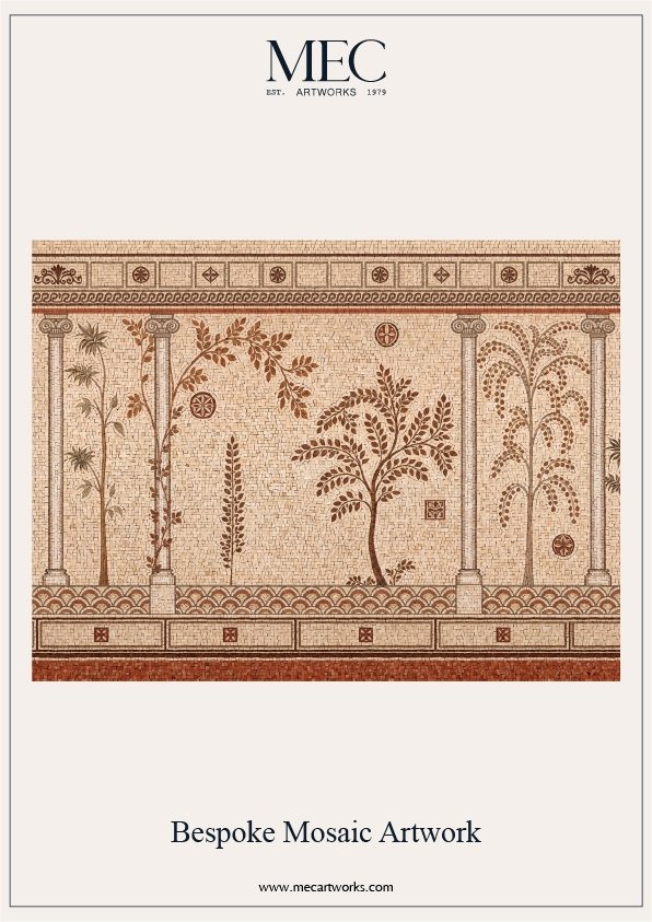 Custom Roman motif mosaic for a UAE luxury interior