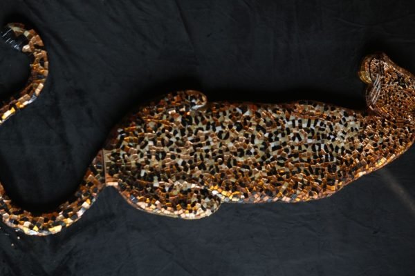 Leopard glass mosaics