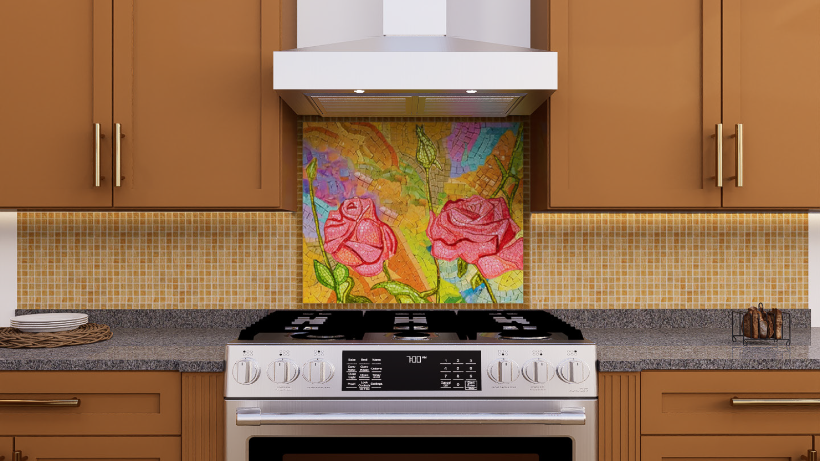 Colorful Painting Kitchen Backsplash Mosaic