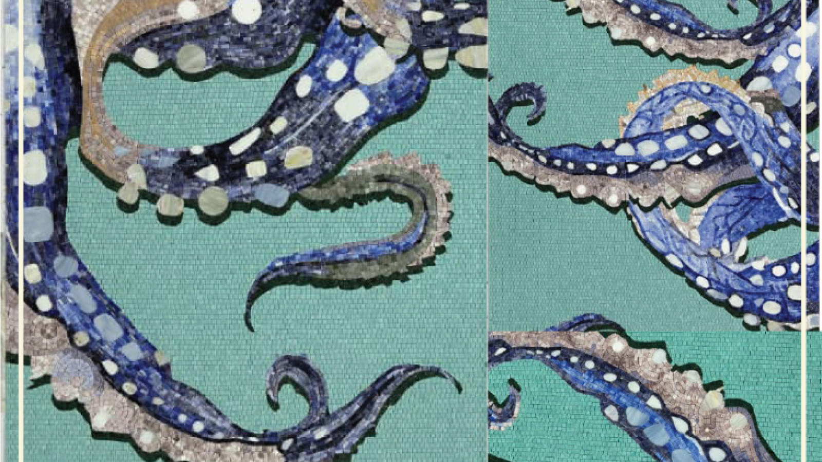 Custom Mosaic in Blue and Purple