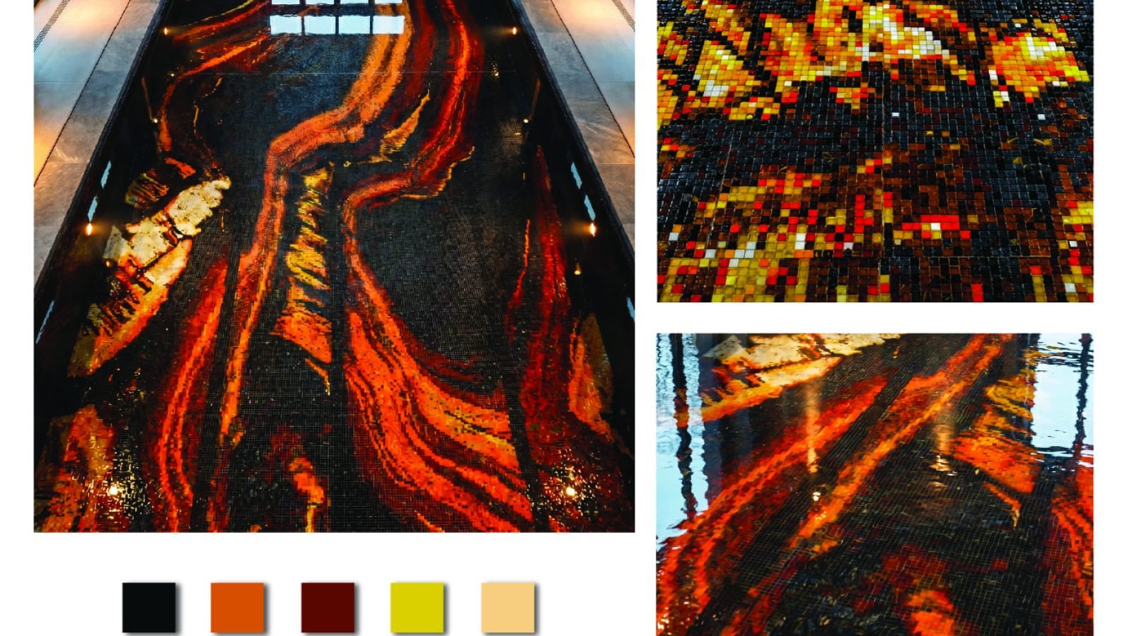 Color Palette of Abstract Design Pool Mosaic