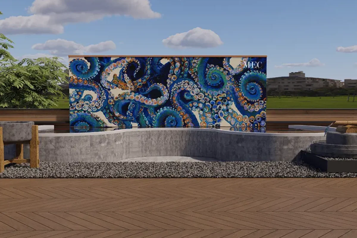 Fountain Wall Mosaic Artwork Fountain Wall Mosaic Artwork