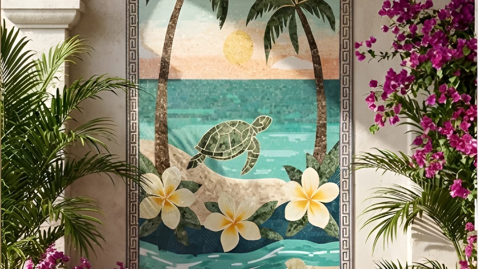 Turtle Mosaic Mural by MEC-Picsart