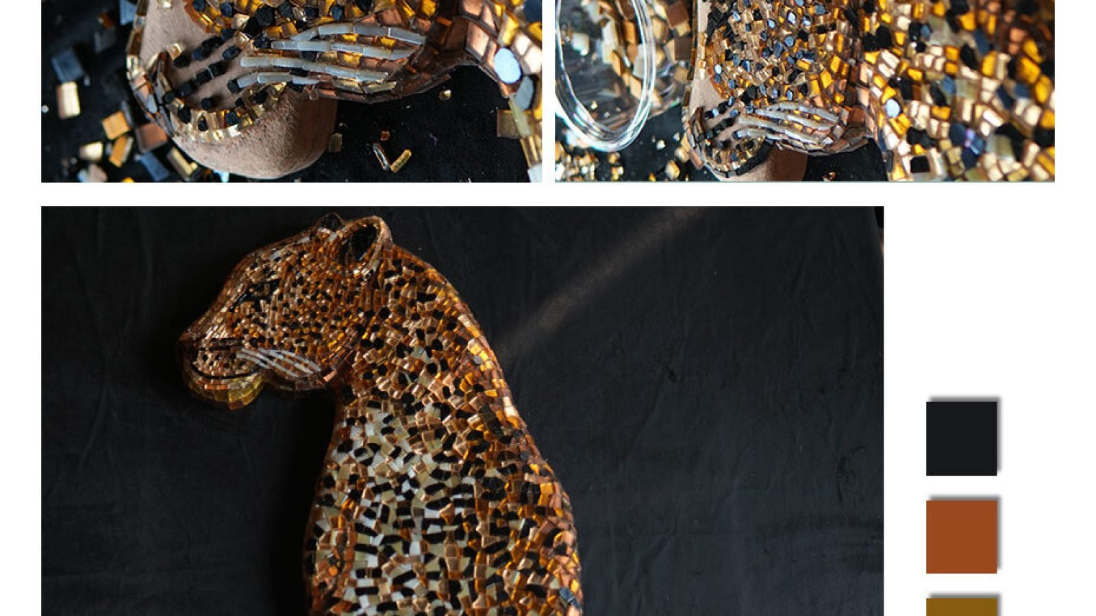 Hues for leopard mosaic art
