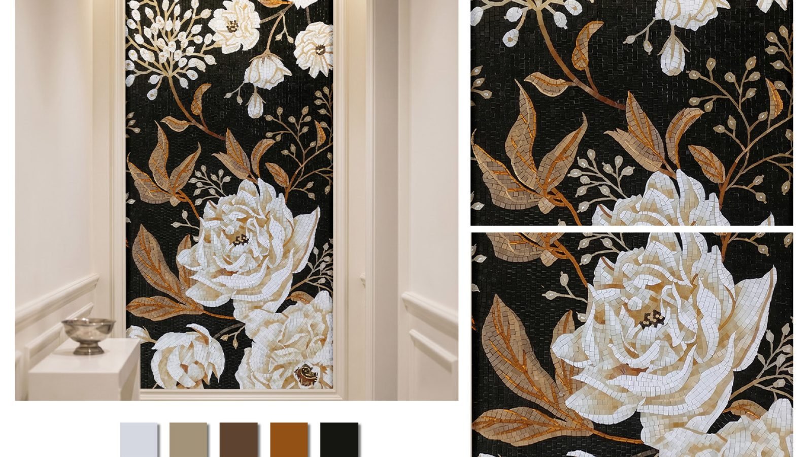 Layout of feature wall mosaic